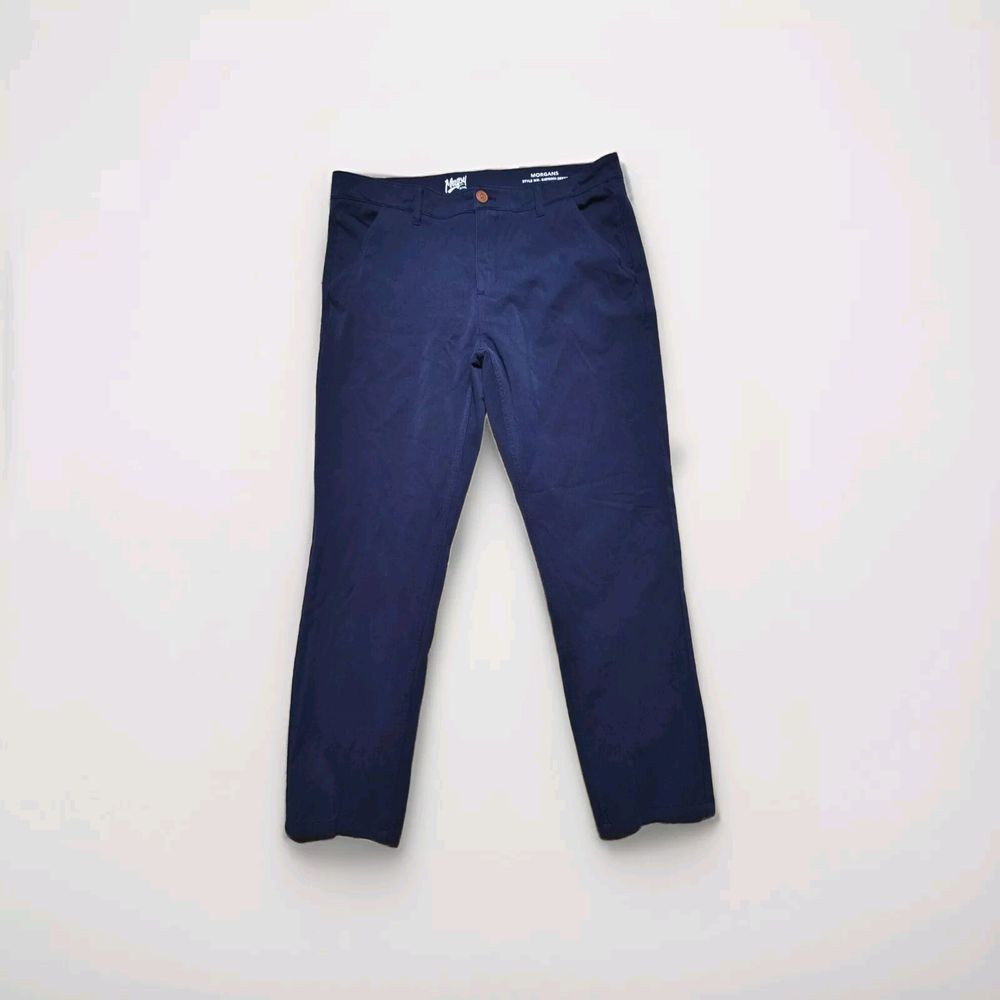Men's Navy Slim Chino Pants - Stretch Casual Trousers